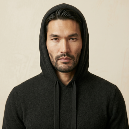 Mustang Himalayan Cashmere Hand-Finished Hoodie For Men