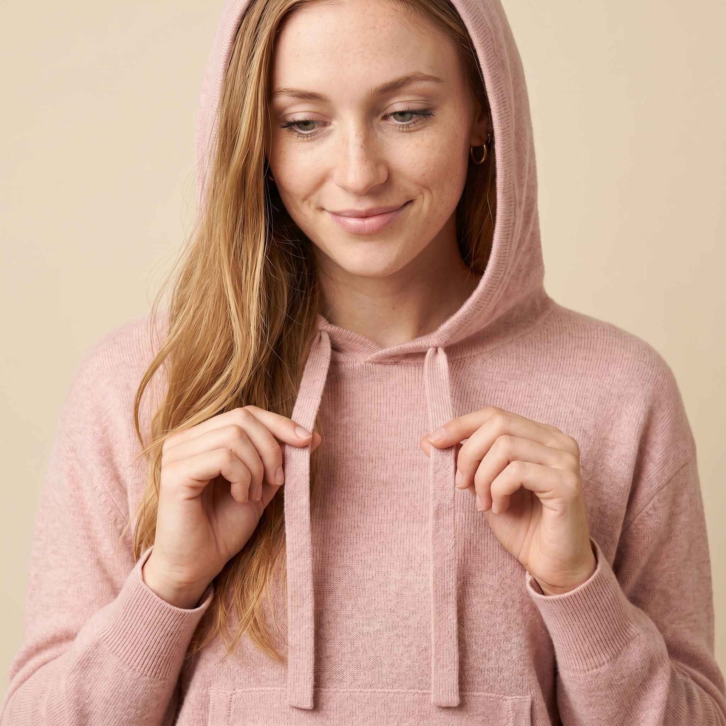 100% Cashmere Women's Pullover Hoodie — 2-Ply 16-Micron Himalayan Cashmere