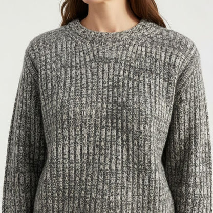 Ella Ribbed Hand-Knitted Himalayan Cashmere Sweater For Women
