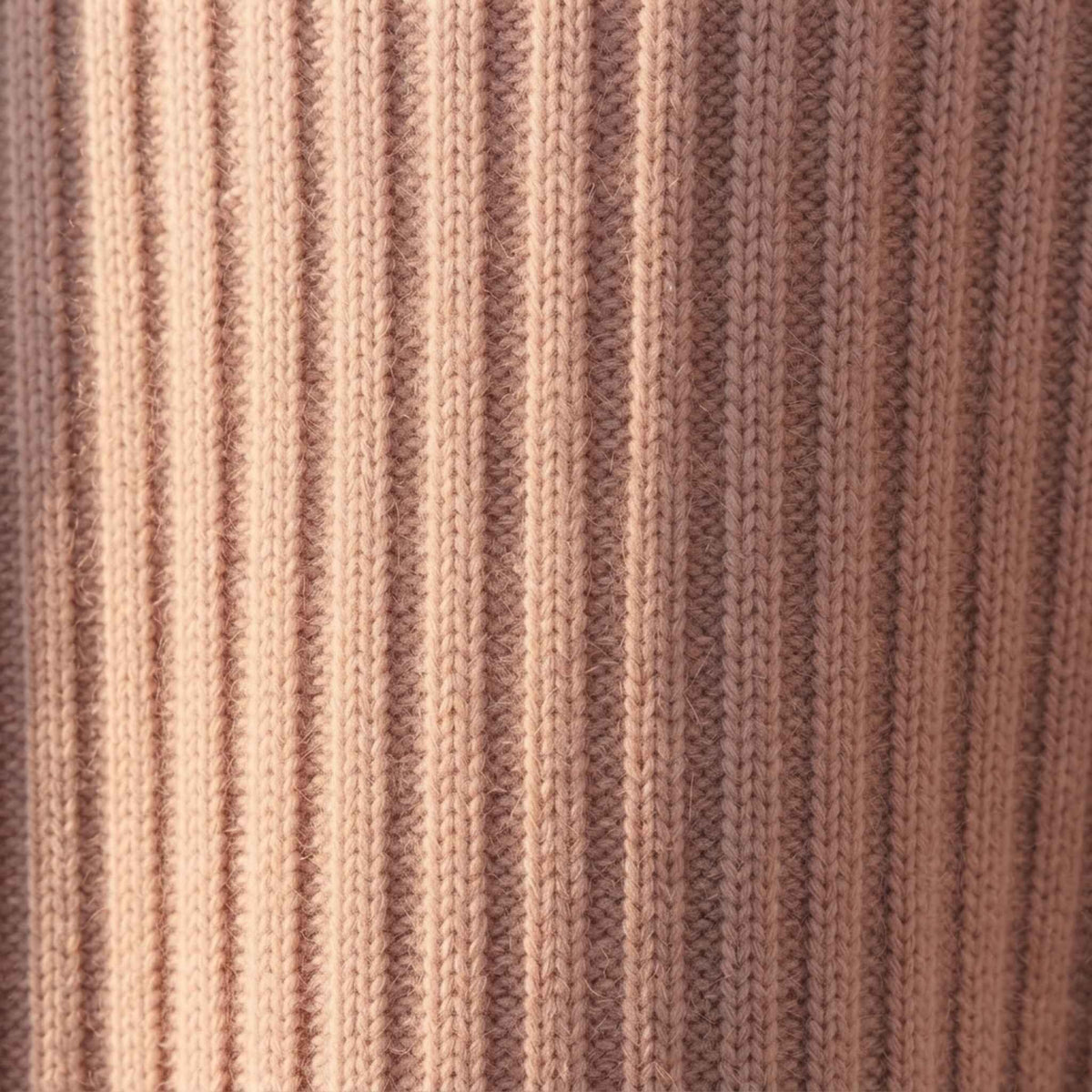 Women's heavyweight ribbed cashmere crewneck sweater in Blush Pink — view 7