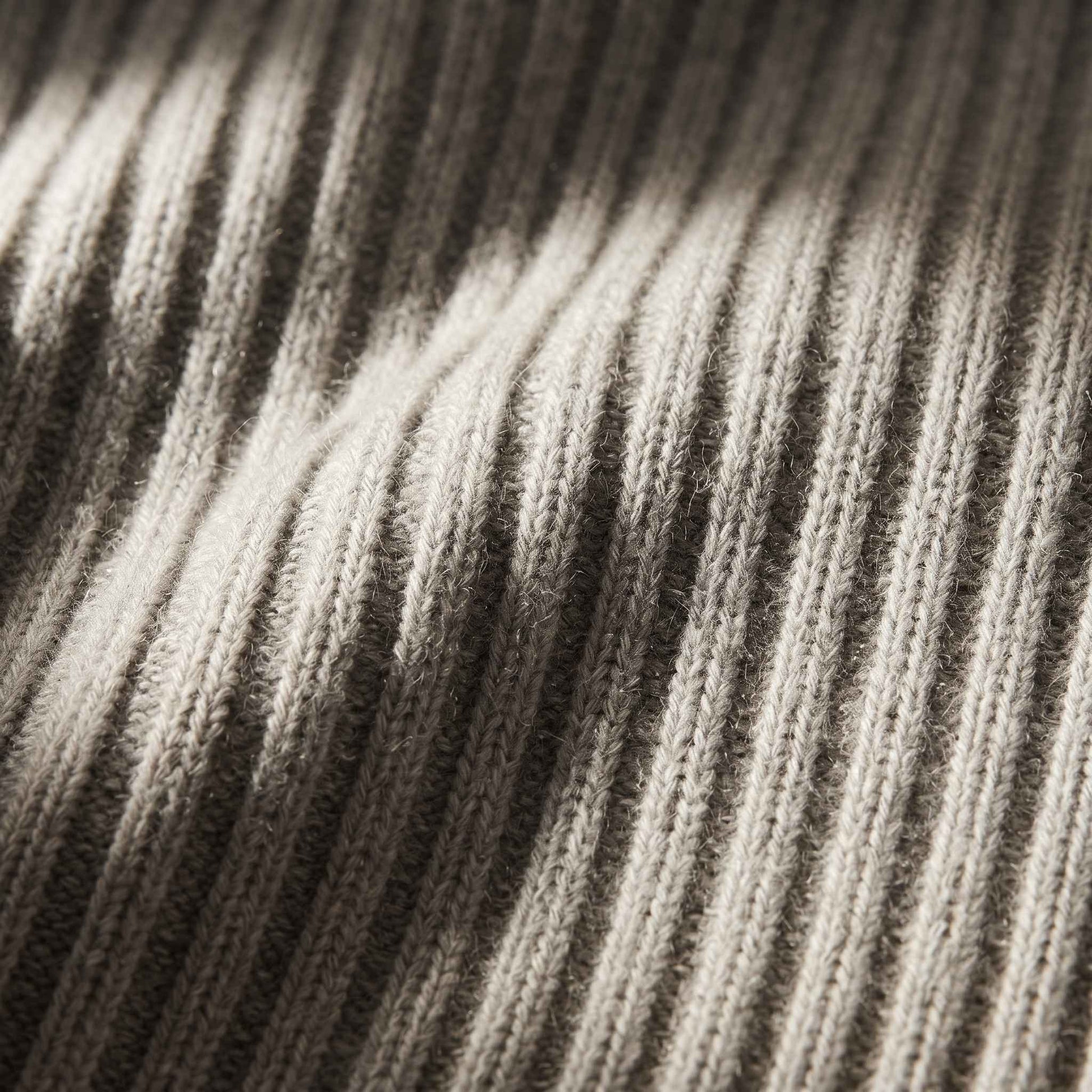 Women's Cashmere Sweater - Ella Ribbed in Light Grey Melange - view 4