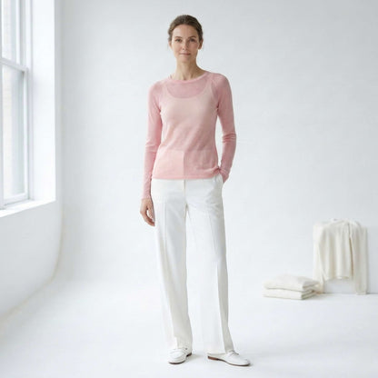 Gossamer Cashmere Ultra-Fine Sheer Sweater For Women