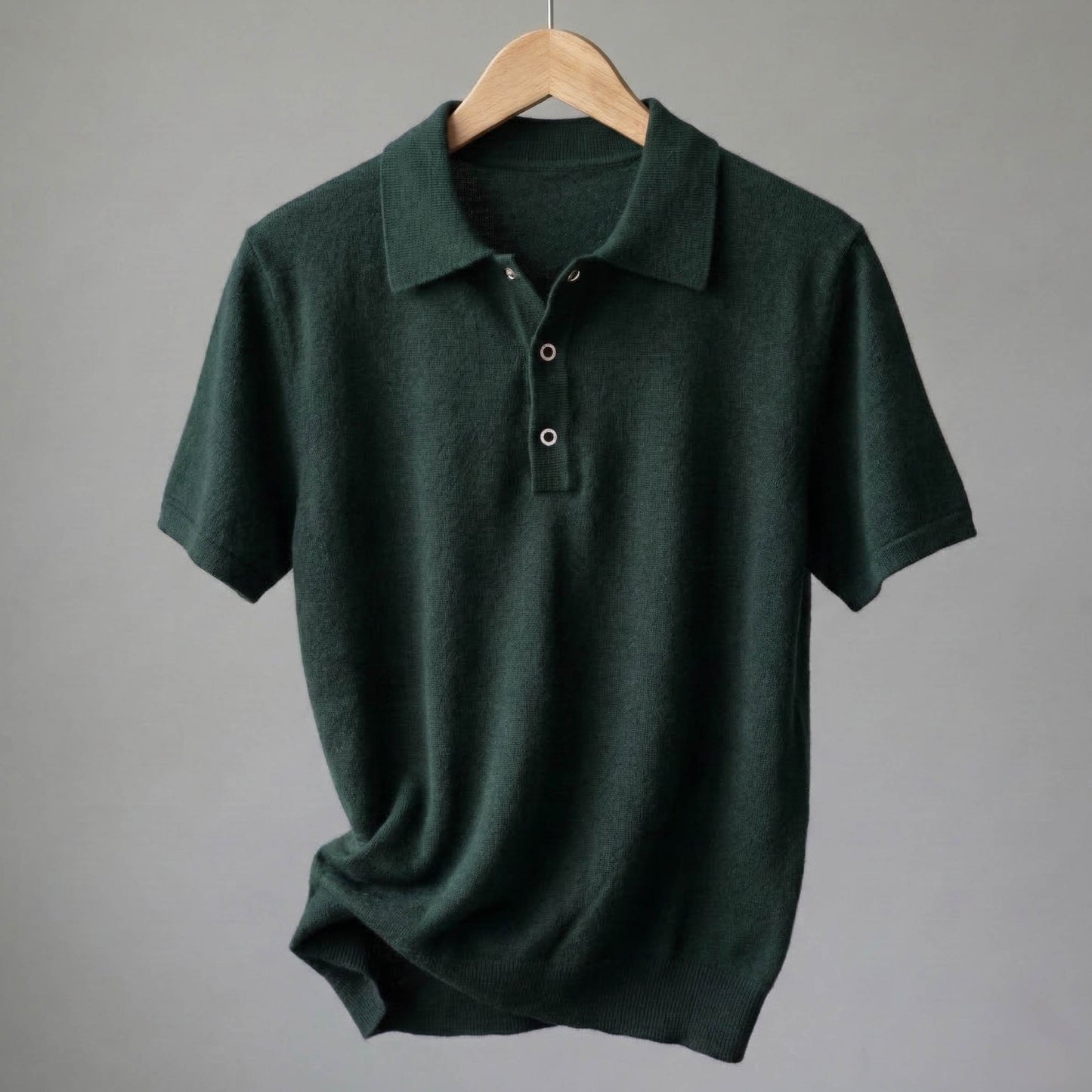 Exclusive Pine Handcrafted Cashmere Polo T-Shirt for Men