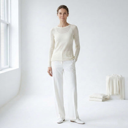 Gossamer Cashmere Ultra-Fine Sheer Sweater For Women