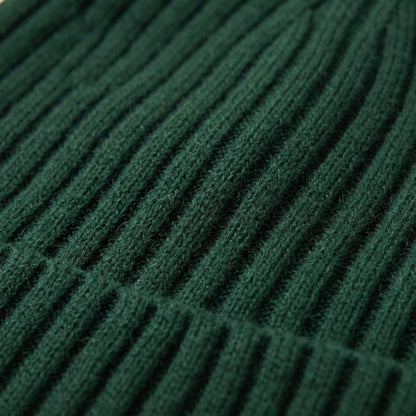 HPB03 Men's Cashmere Beanie - Haven Ribbed Pine 2