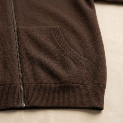 100% Cashmere Women's Zip Hoodie — 12-Gauge 2-Ply 16-Micron Himalayan Cashmere