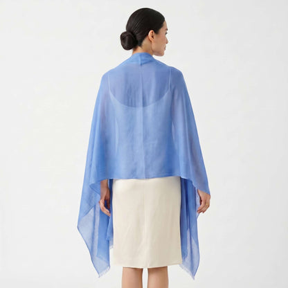 Jewel Tones and Mountain Skies Cashmere Pashmina Shawl
