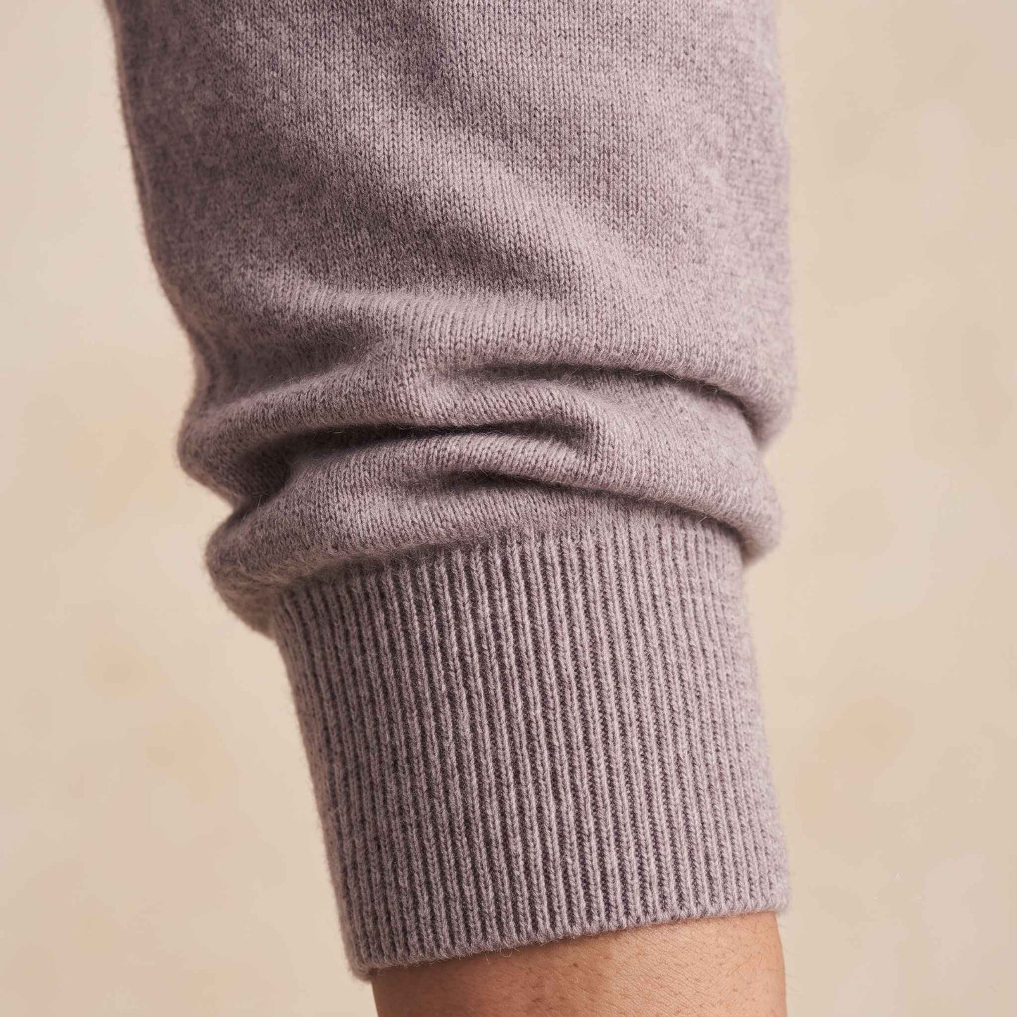 Men's cashmere half-zip sweater, Embrace in Fog - view 1