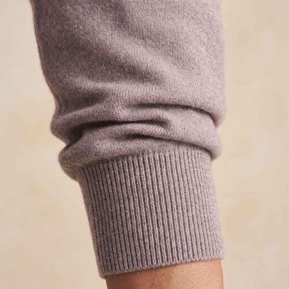 Men's cashmere half-zip sweater, Embrace in Fog - view 1