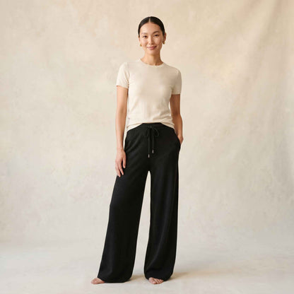 The Zenith Pure Himalayan Cashmere Sweatpant For Women - Black 1