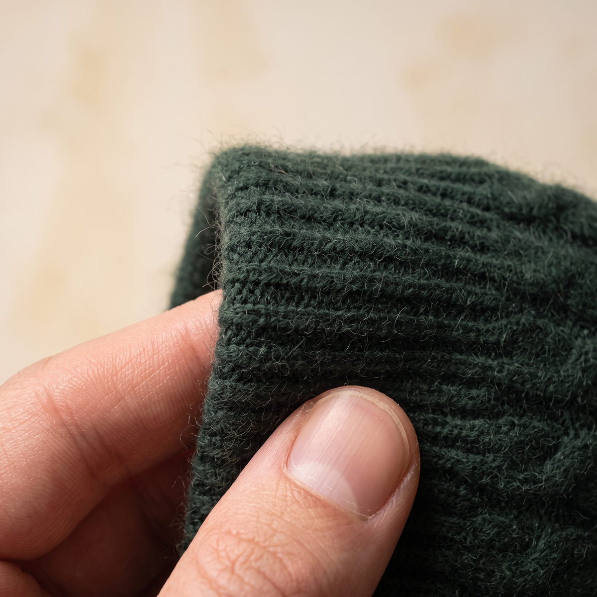 HPB08 Men's Cashmere Beanie - Heritage Cable Knit Pine 3