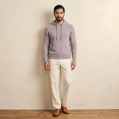 Mustang Himalayan Cashmere Hand-Finished Hoodie For Men
