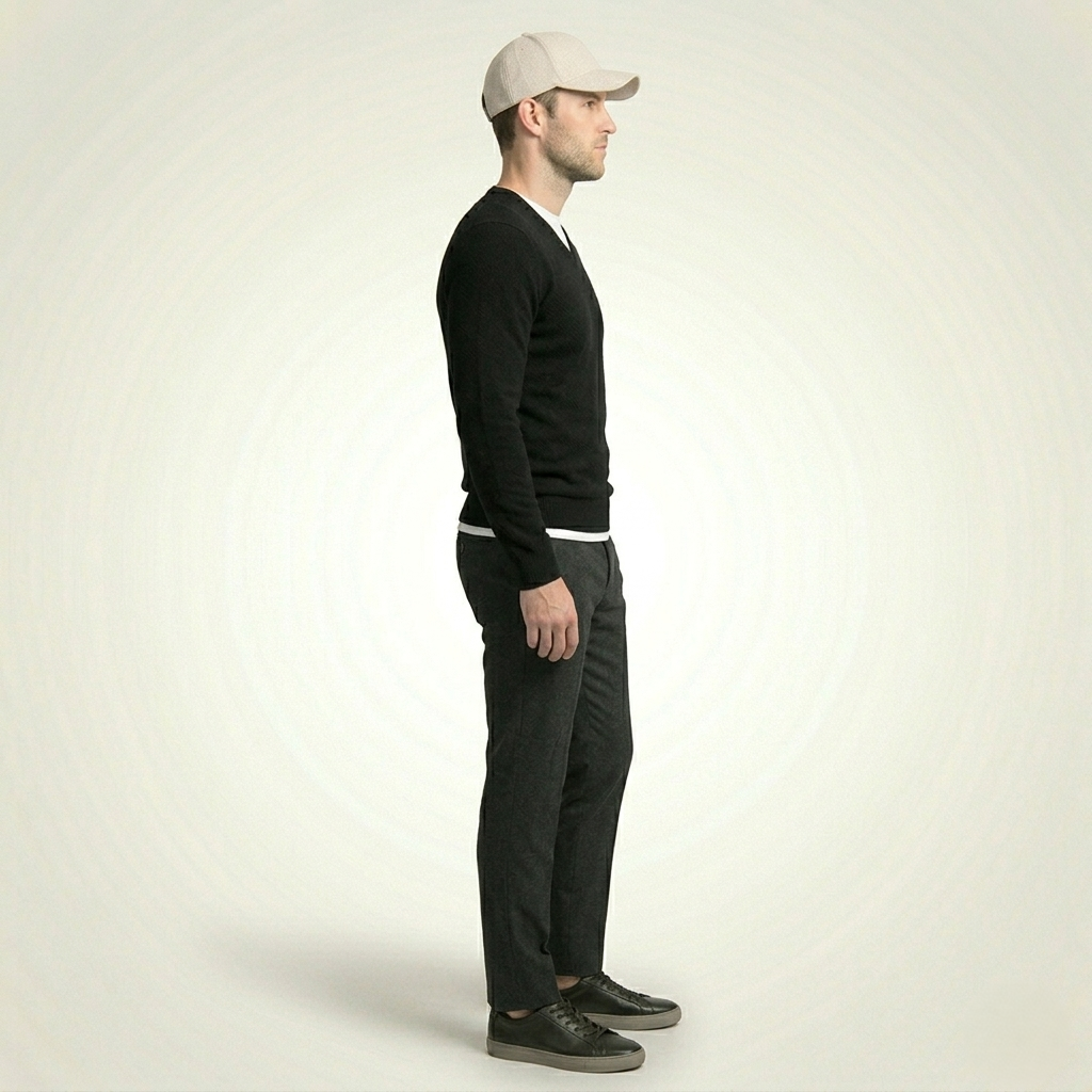 Authentic Black Original V-Neck Full Sleeve Himalayan Cashmere Sweater