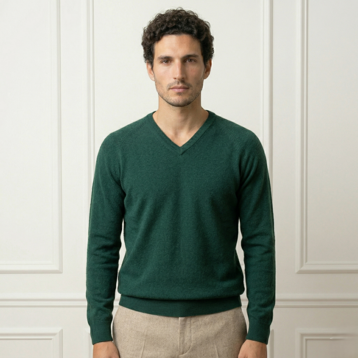 Authentic Pine Original V-Neck Himalayan Cashmere Sweater 
