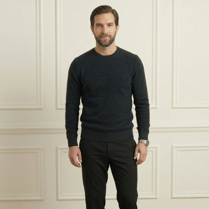 Black Crewneck Himalayan Cashmere Sweater