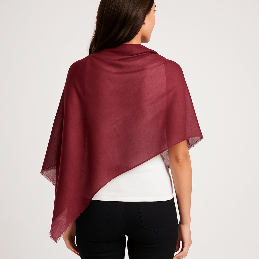 NPIA Certified 100% Pure Himalayan Cashmere Pashmina Shawl - Annapurna Mulberry
