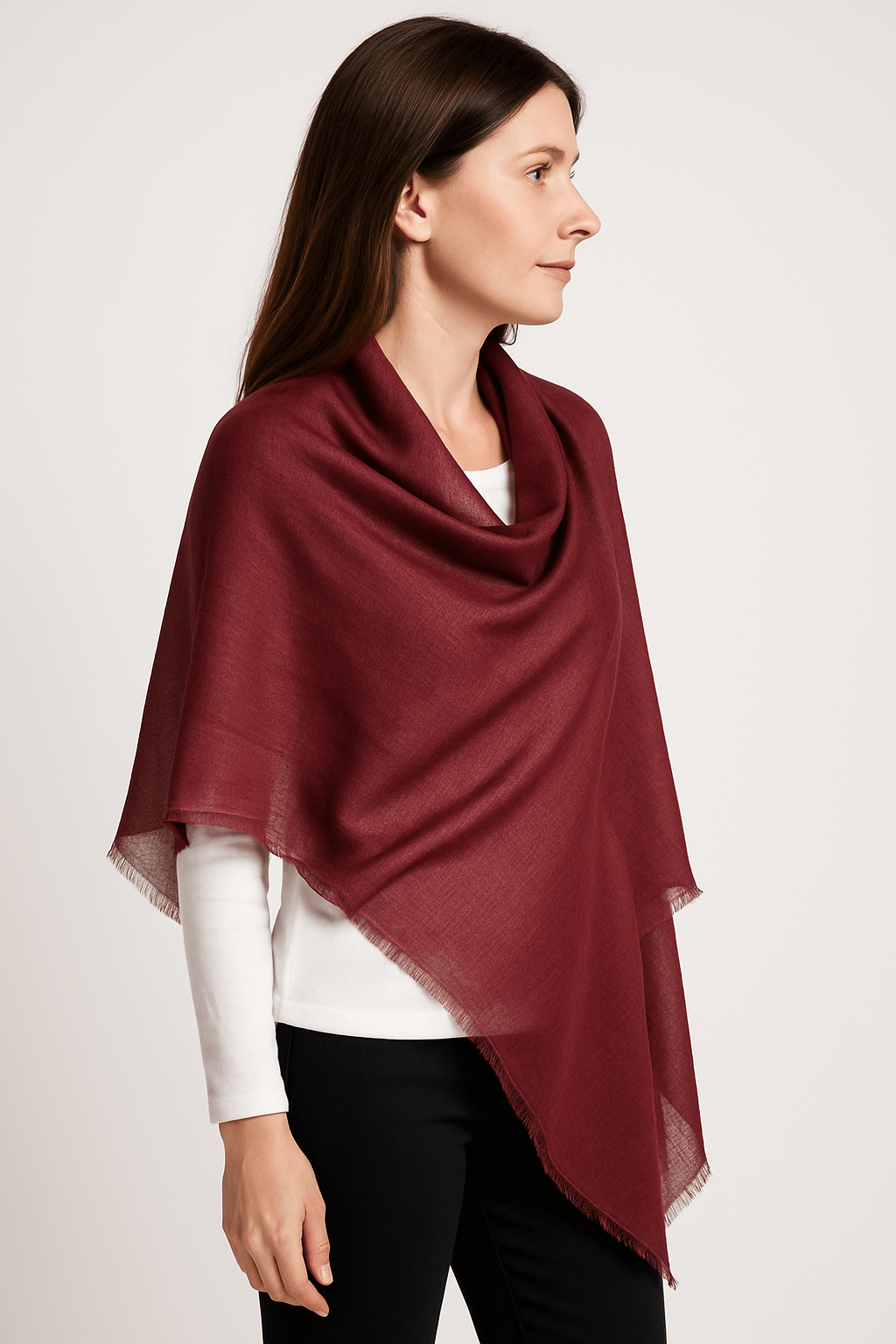 NPIA Certified 100% Pure Himalayan Cashmere Pashmina Shawl - Annapurna Mulberry