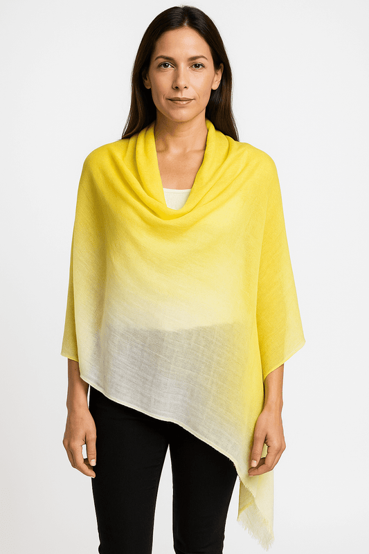 NPIA Certified 100% Pure Himalayan Cashmere Pashmina Shawl - Mustang Saffron