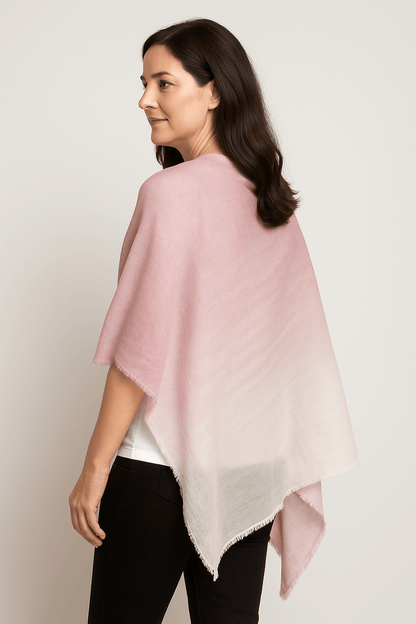 NPIA Certified 100% Pure Himalayan Cashmere Pashmina Shawl - Annapurna Pokhara Blush