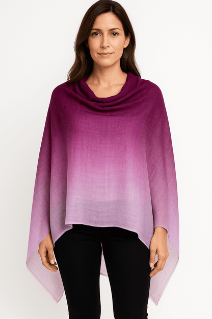NPIA Certified 100% Pure Himalayan Cashmere Pashmina Shawl - Annapurna Rhododendron Magenta