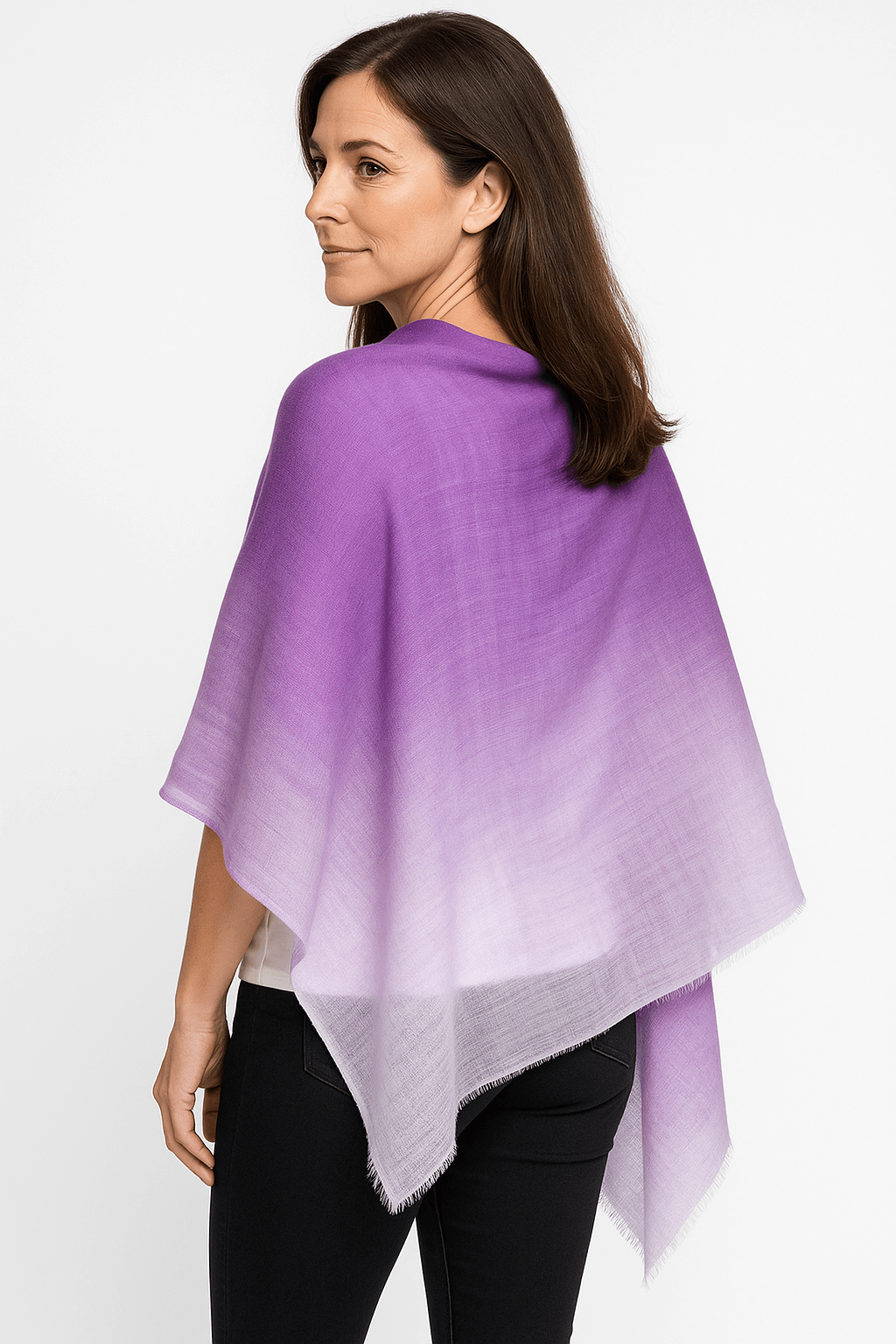 NPIA Certified 100% Pure Himalayan Cashmere Pashmina Shawl - Annapurna Langtang Lavender