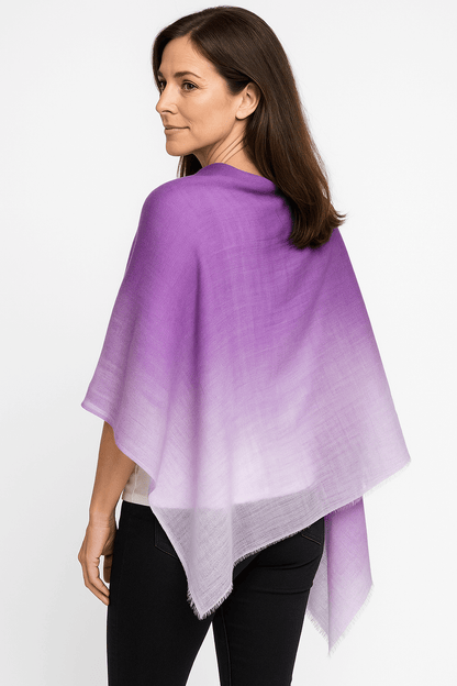 NPIA Certified 100% Pure Himalayan Cashmere Pashmina Shawl - Annapurna Langtang Lavender