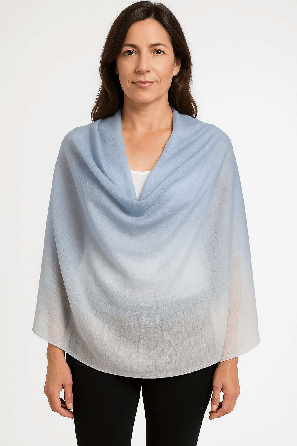 NPIA Certified 100% Pure Himalayan Cashmere Pashmina Shawl - Gosaikunda Azure