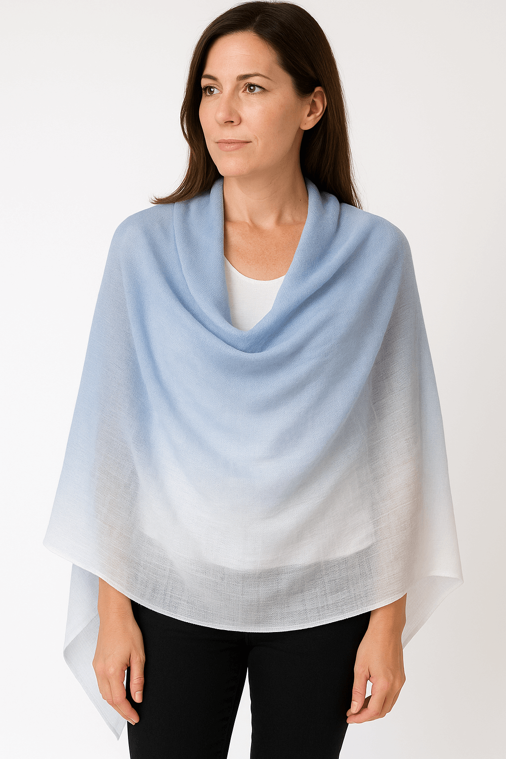 NPIA Certified 100% Pure Himalayan Cashmere Pashmina Shawl - Gosaikunda Azure