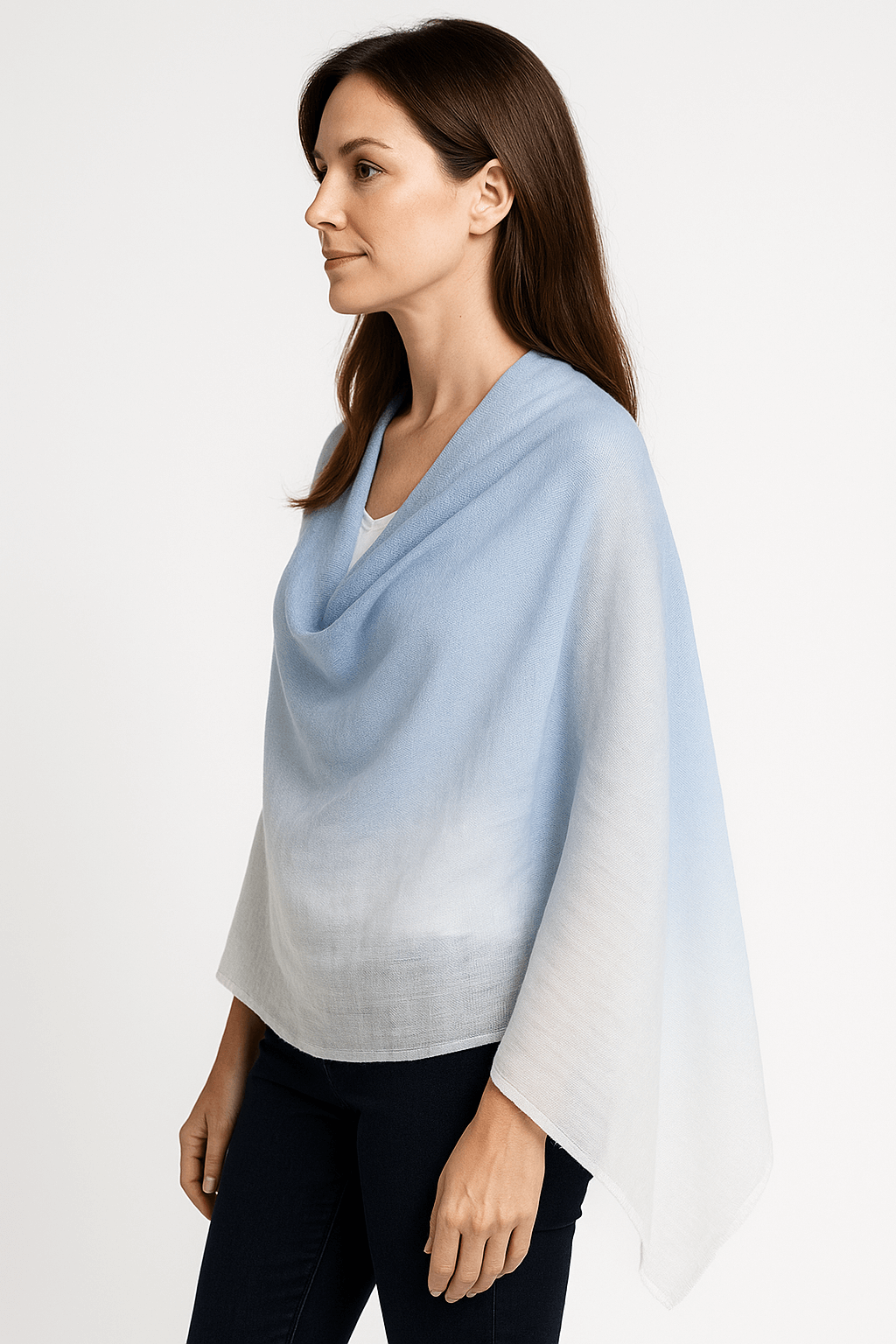 NPIA Certified 100% Pure Himalayan Cashmere Pashmina Shawl - Gosaikunda Azure