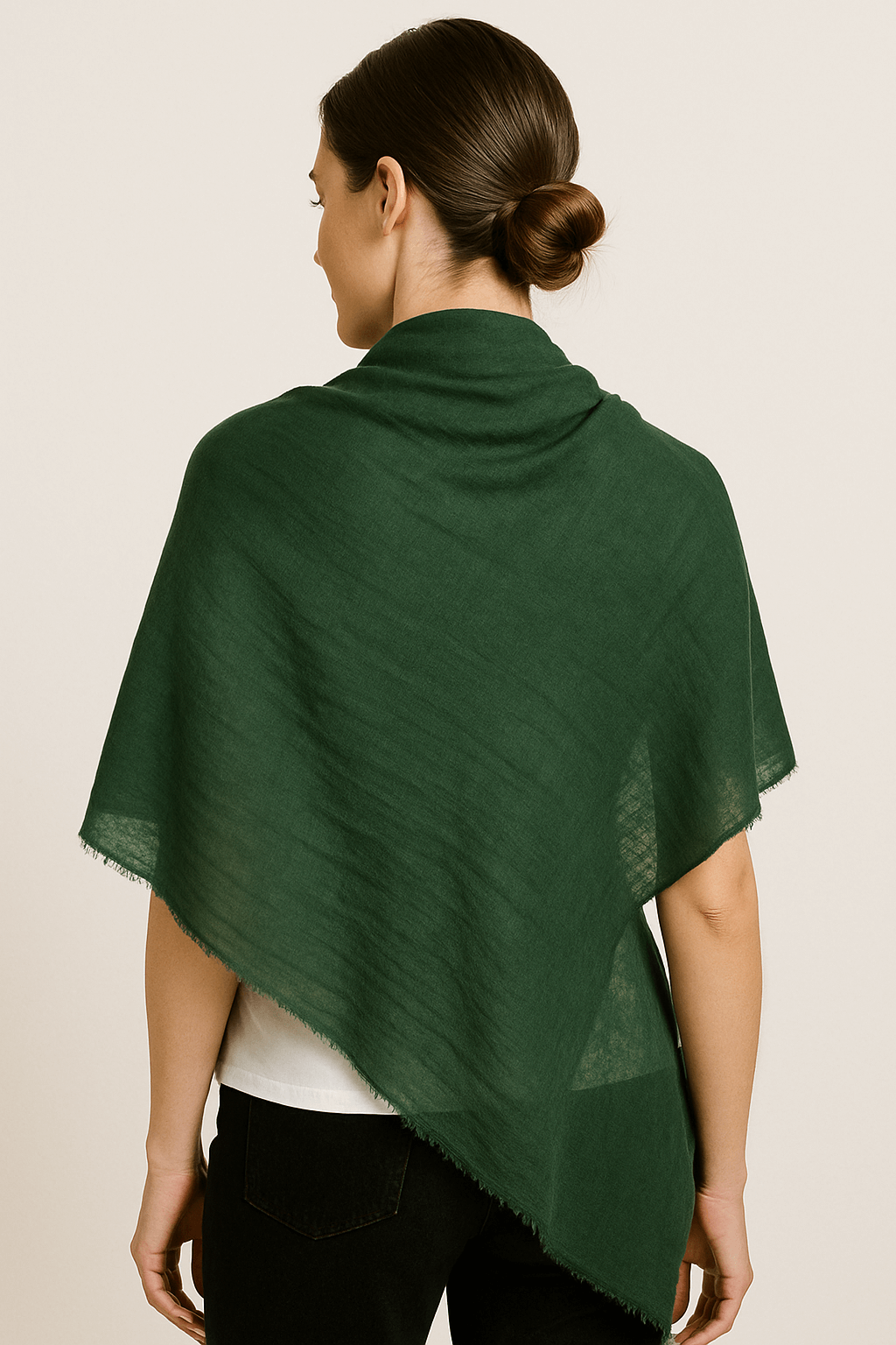 NPIA Certified 100% Pure Himalayan Cashmere Pashmina Shawl - Mustang Forest Green