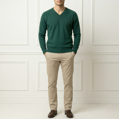 Exclusive Pine Original V-Neck Full sleeve Himalayan Cashmere Sweater for Men