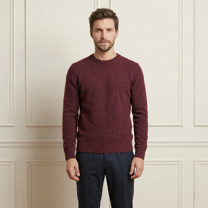 Exclusive Wine Red Original Crewneck Himalayan Cashmere Full Sleeve Sweater