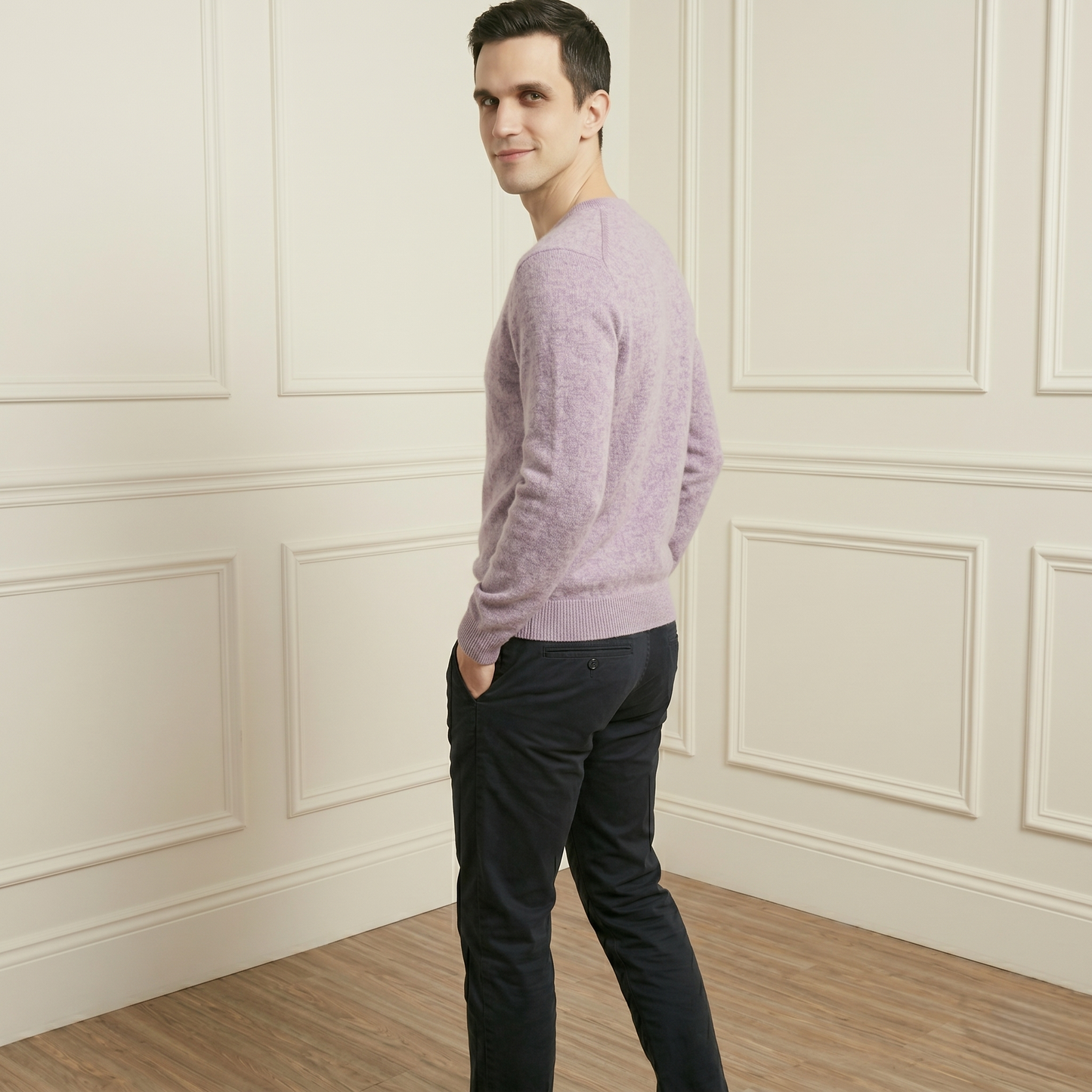 Fog V-Neck Full sleeve Cashmere Sweater for Men