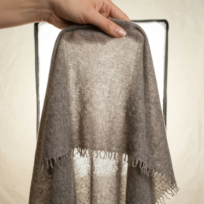 Pure 16-Micron Handknitted Cashmere Pashmina Shawl