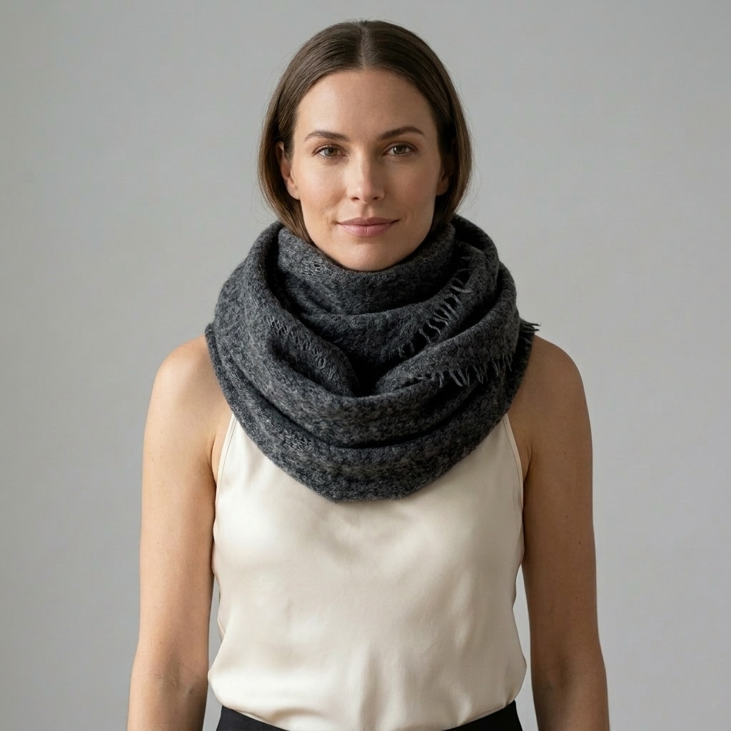 Pure 16-Micron Handknitted Cashmere Pashmina Shawl