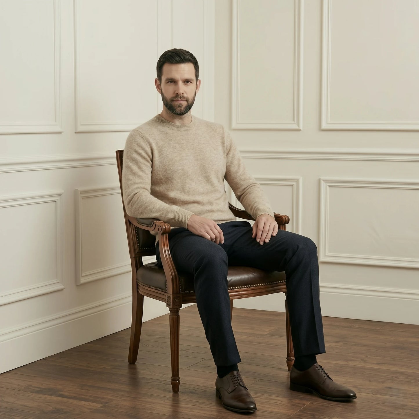 Oat Original Crewneck Cashmere Sweater for Men