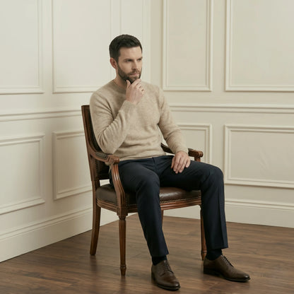 Exclusive Oat Original Crewneck Himalayan Cashmere Sweater