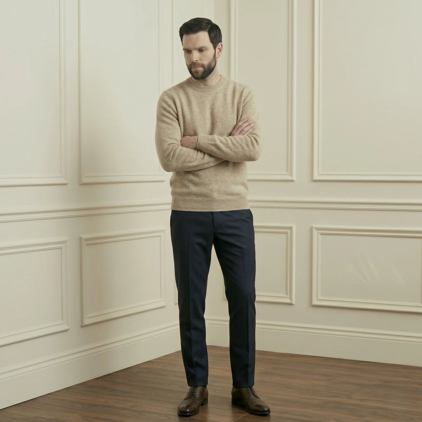 Authentic Oat Original Crewneck Himalayan Cashmere Sweater