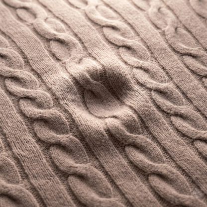 Heirloom Cable-Knit Pure Himalayan Cashmere Throw