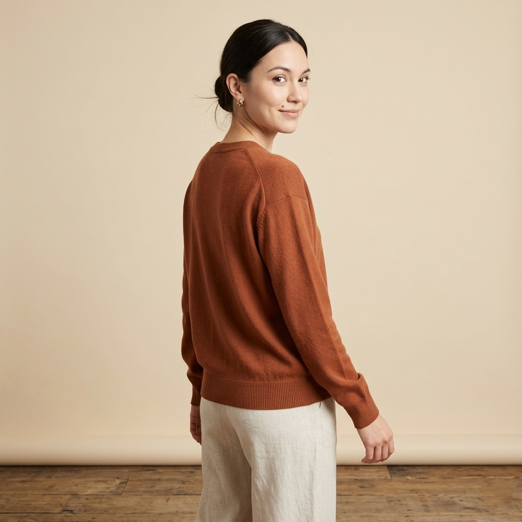 V-Neck Himalayan Cashmere Sweater For Women