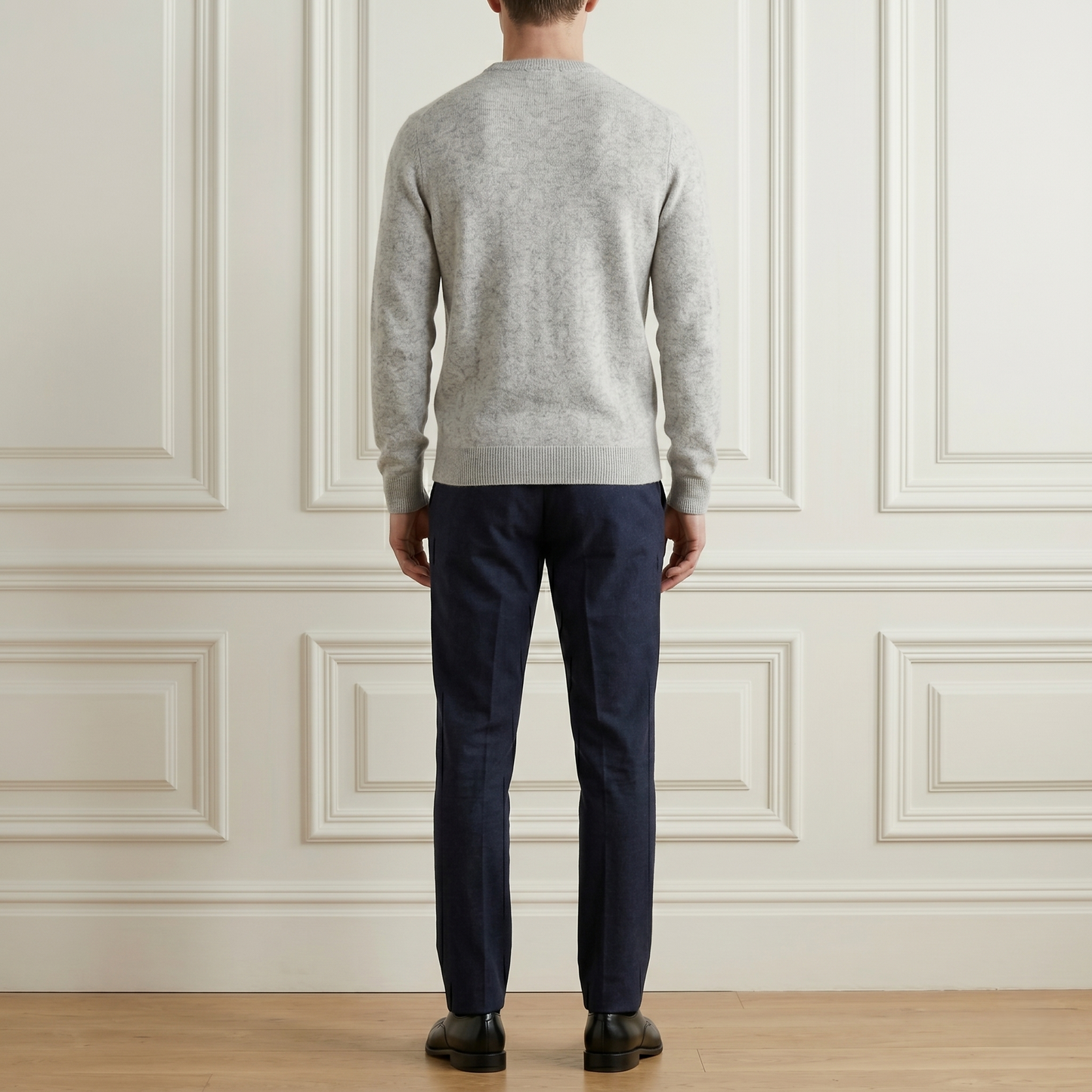 Executive Crewneck Undyed Himalayan Cashmere Sweater