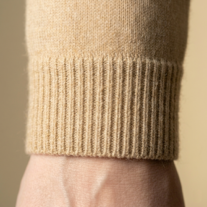 V - Neck Undyed Cashmere Sweater For Women