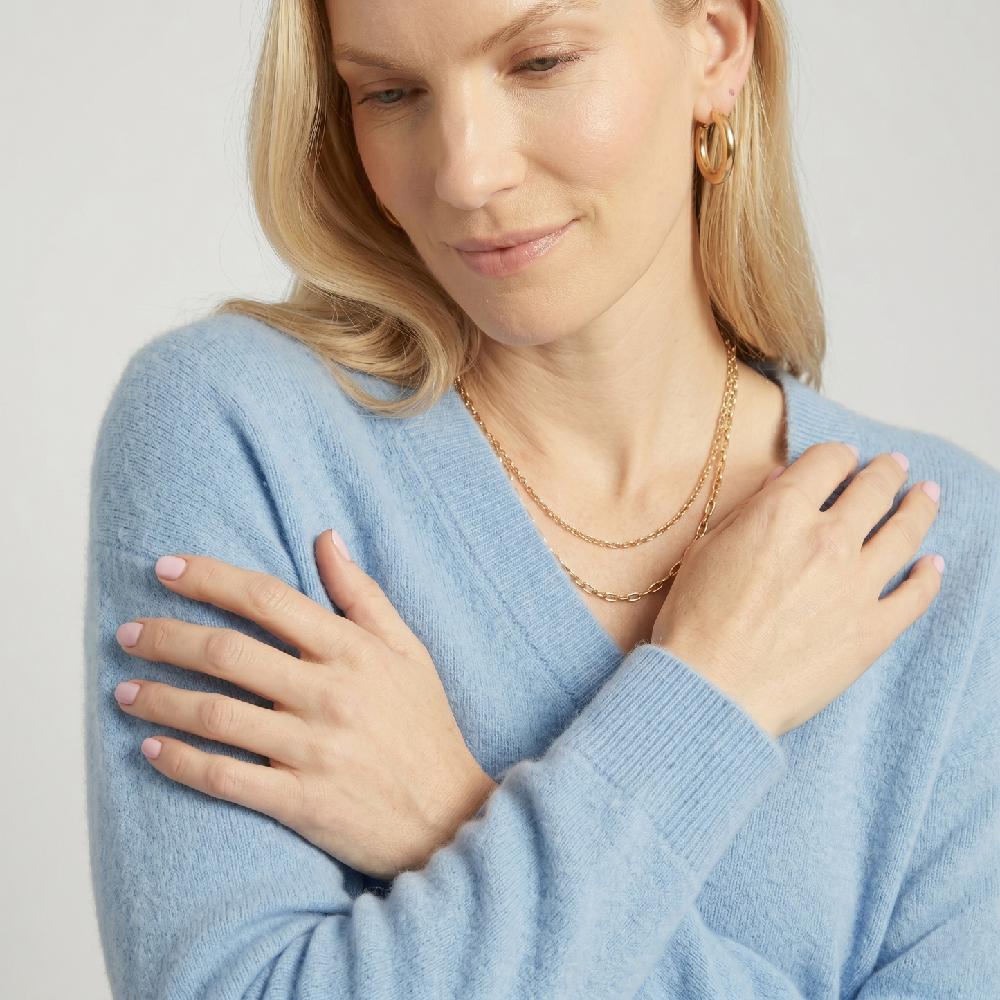 V-Neck Himalayan Cashmere Sweater For Women