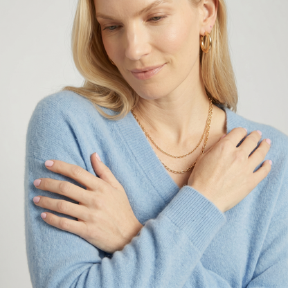 V-Neck Himalayan Cashmere Sweater For Women