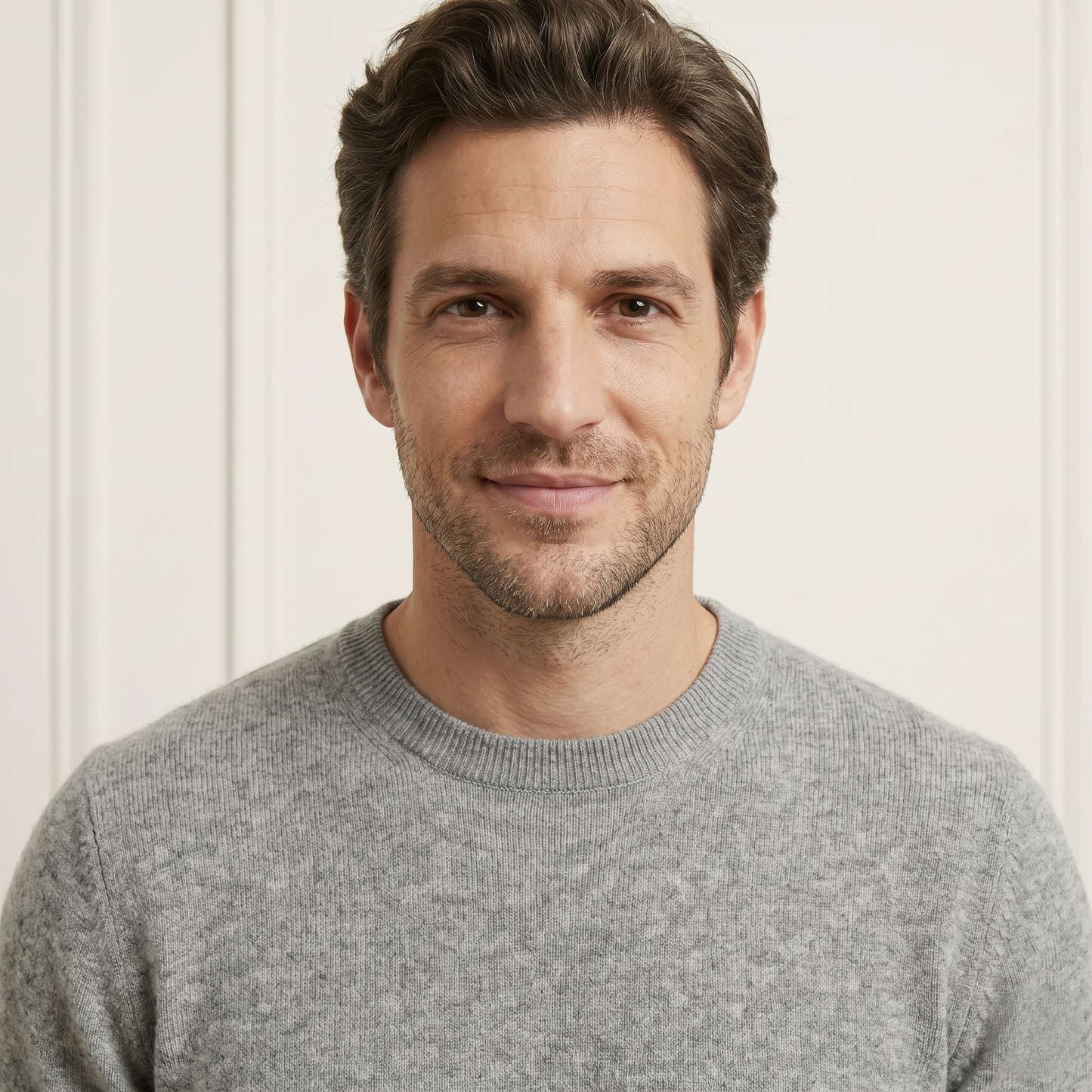 Executive Crewneck Undyed Himalayan Cashmere Sweater