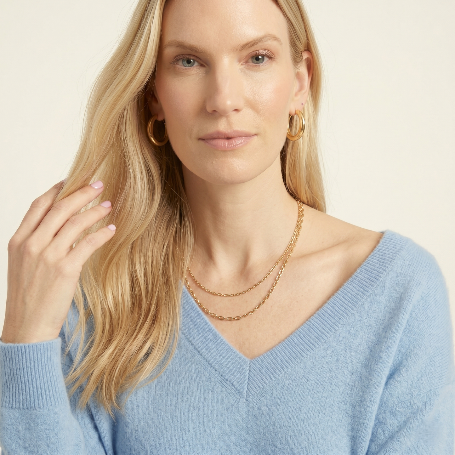 V-Neck Himalayan Cashmere Sweater For Women