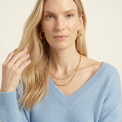 V-Neck Himalayan Cashmere Sweater For Women