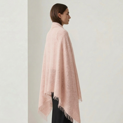 Pure 16-Micron Handknitted Cashmere Pashmina Shawl - 28×84 IN