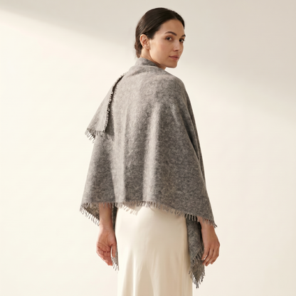 Pure 16-Micron Handknitted Cashmere Pashmina Shawl