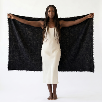 Pure 16-Micron Handknitted Cashmere Pashmina Shawl - 28×84 IN